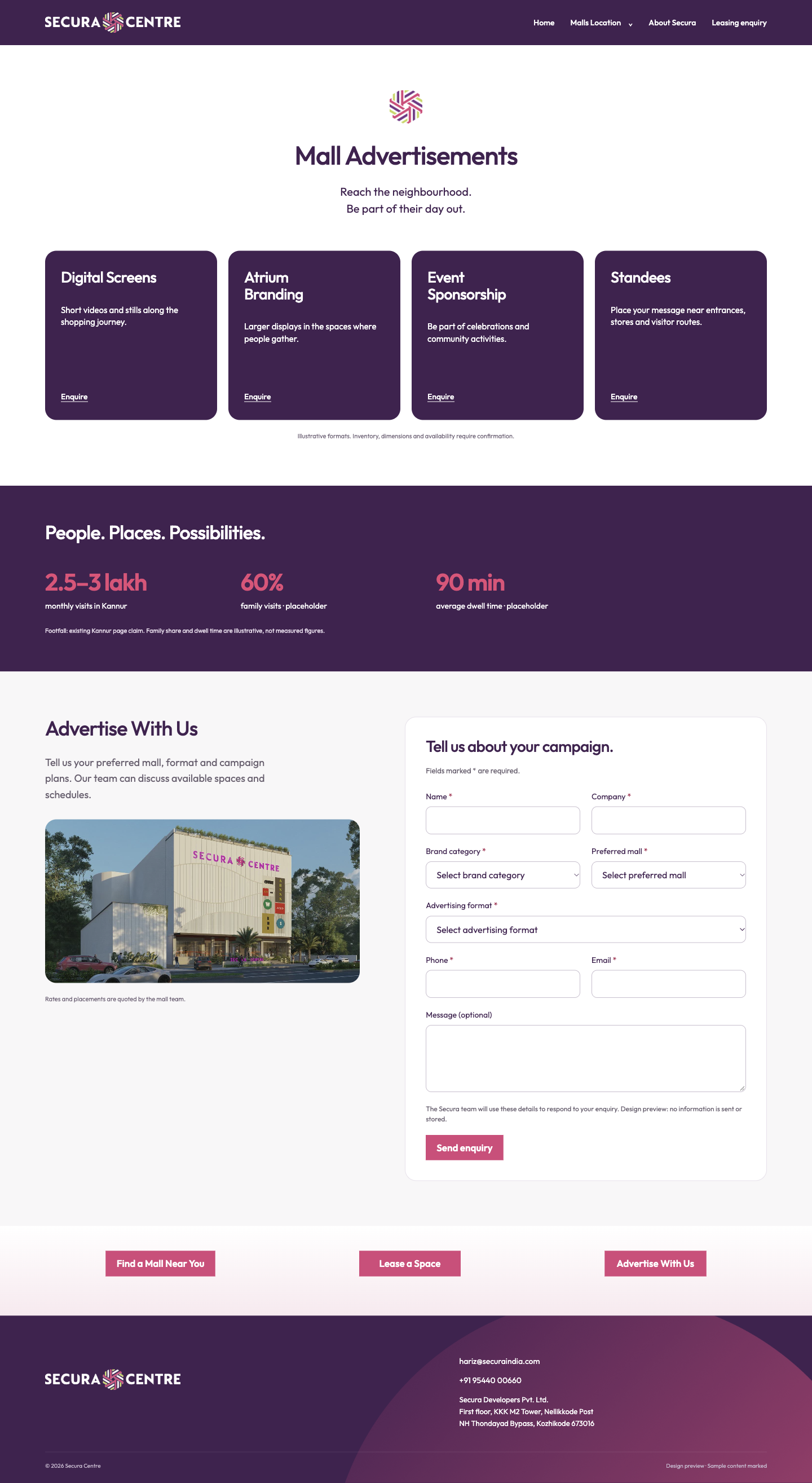 Mall Advertisements desktop mockup