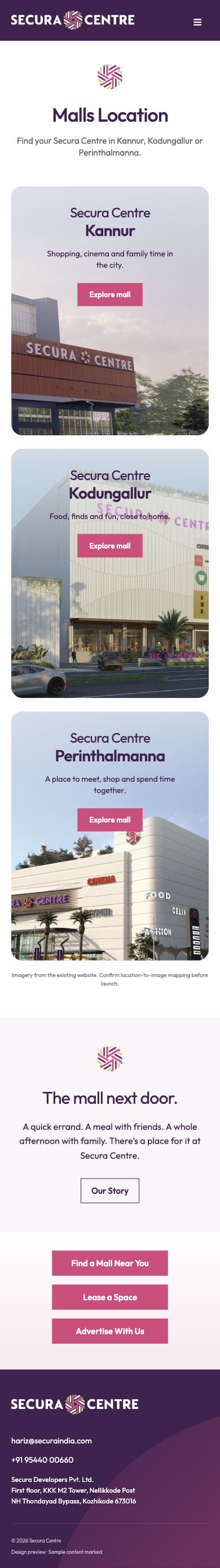 Malls Location mobile mockup