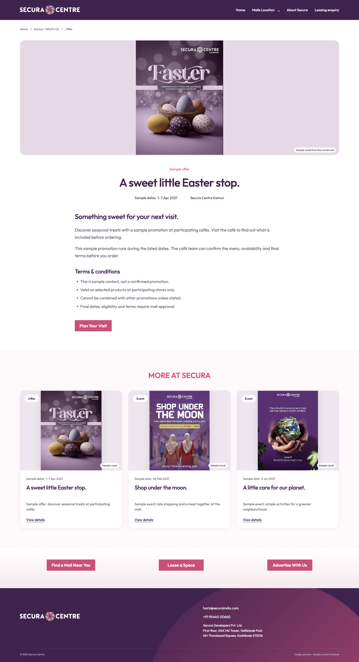 Offer detail desktop mockup
